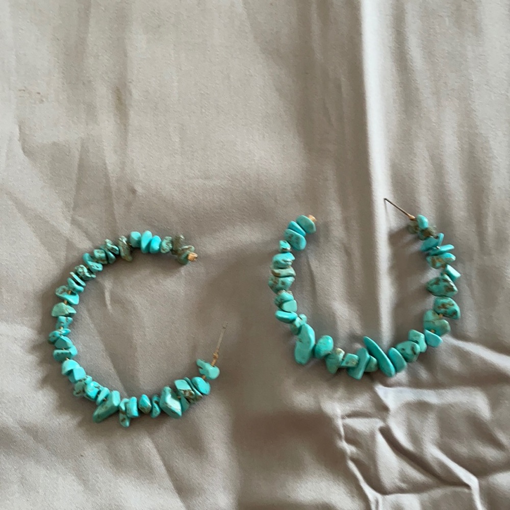 Cute, turquoise earrings, do not come with backs